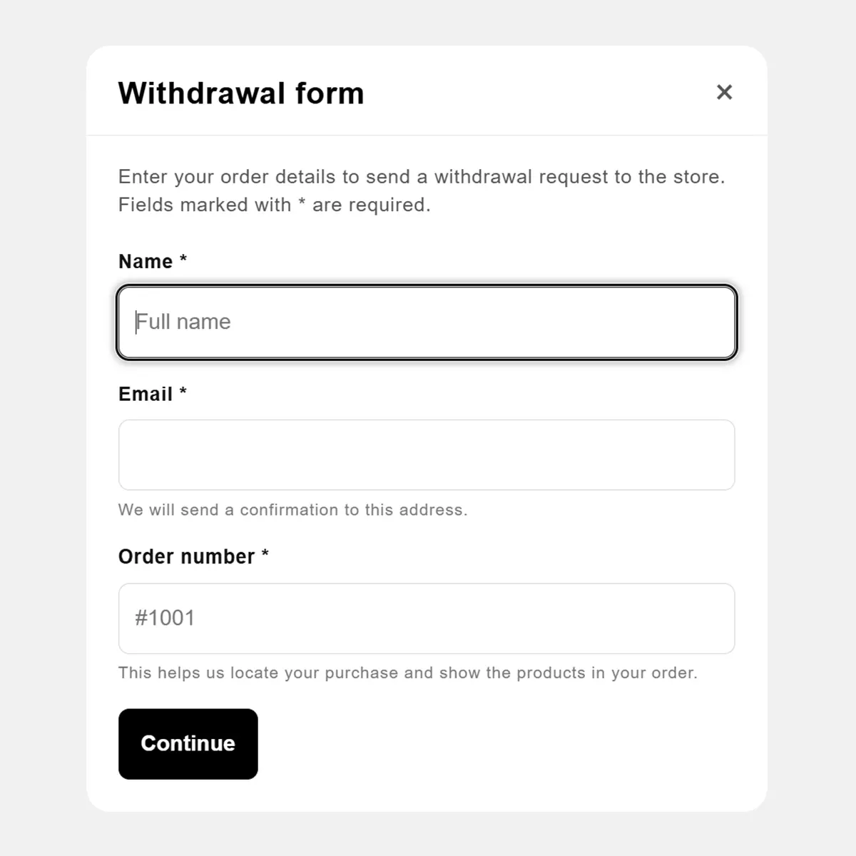Popup screenshot